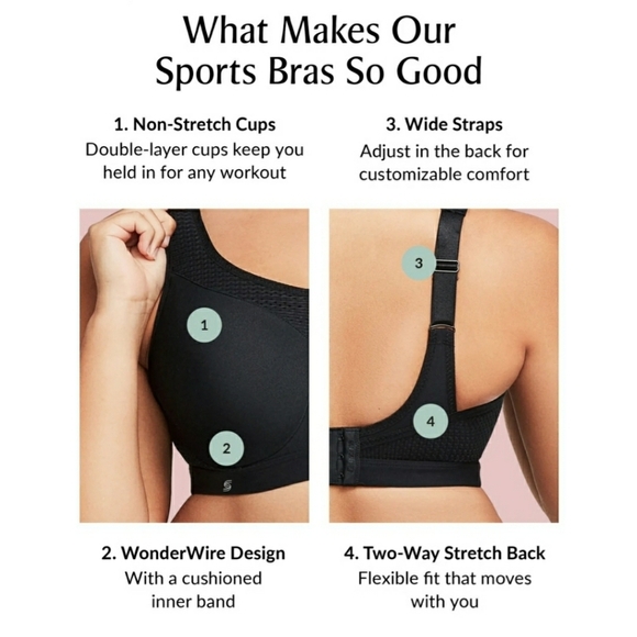 Glamorise MagicLift Seamless Sport Bra - Sz 50DD US/UK - Picture 8 of 10